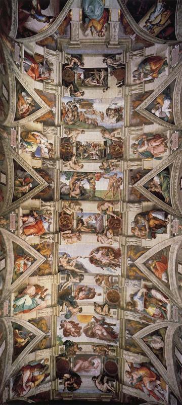 Michelangelo Buonarroti Ceiling of the Sistine Chapel oil painting image